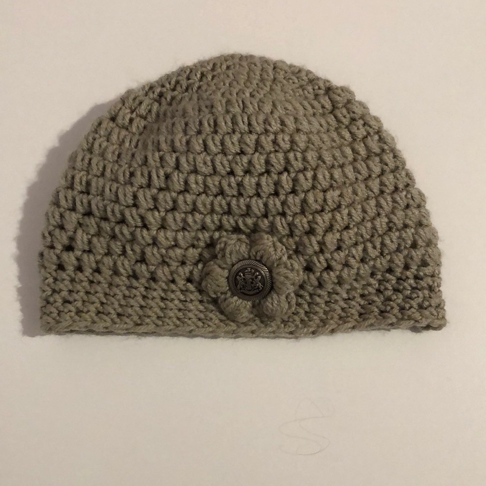 Girls gray crochet hat